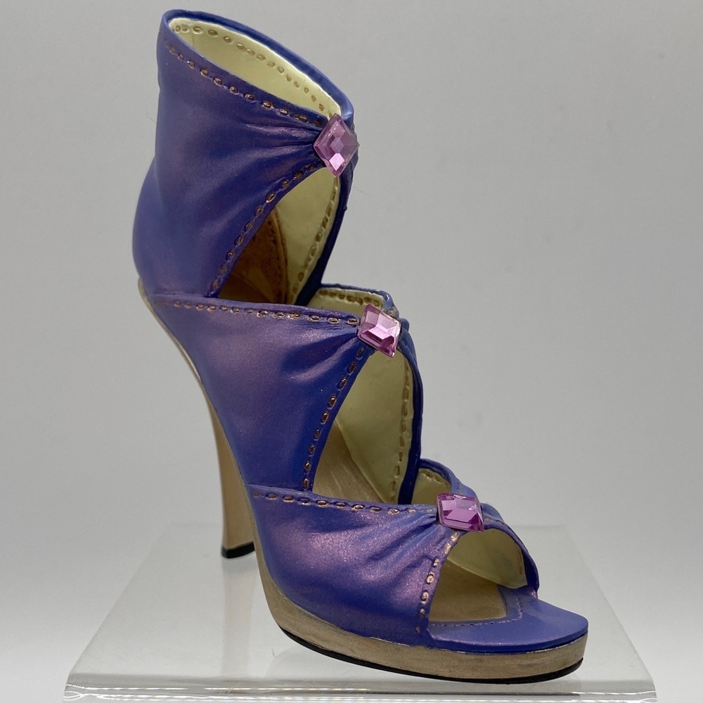 Vintage Just The Right Shoe By Raine Diamond Wrap Lavender Gold